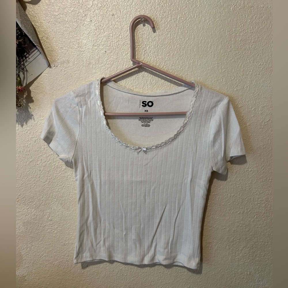 SO, xs crop tee